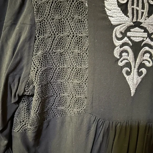Harley Davidson three-quarter sleeve lace inset blouse - Picture 6 of 9